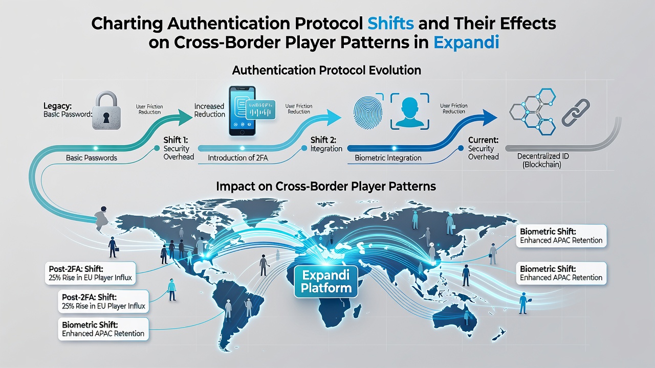 Data visualization of authentication protocol impacts on player migration between regulated markets