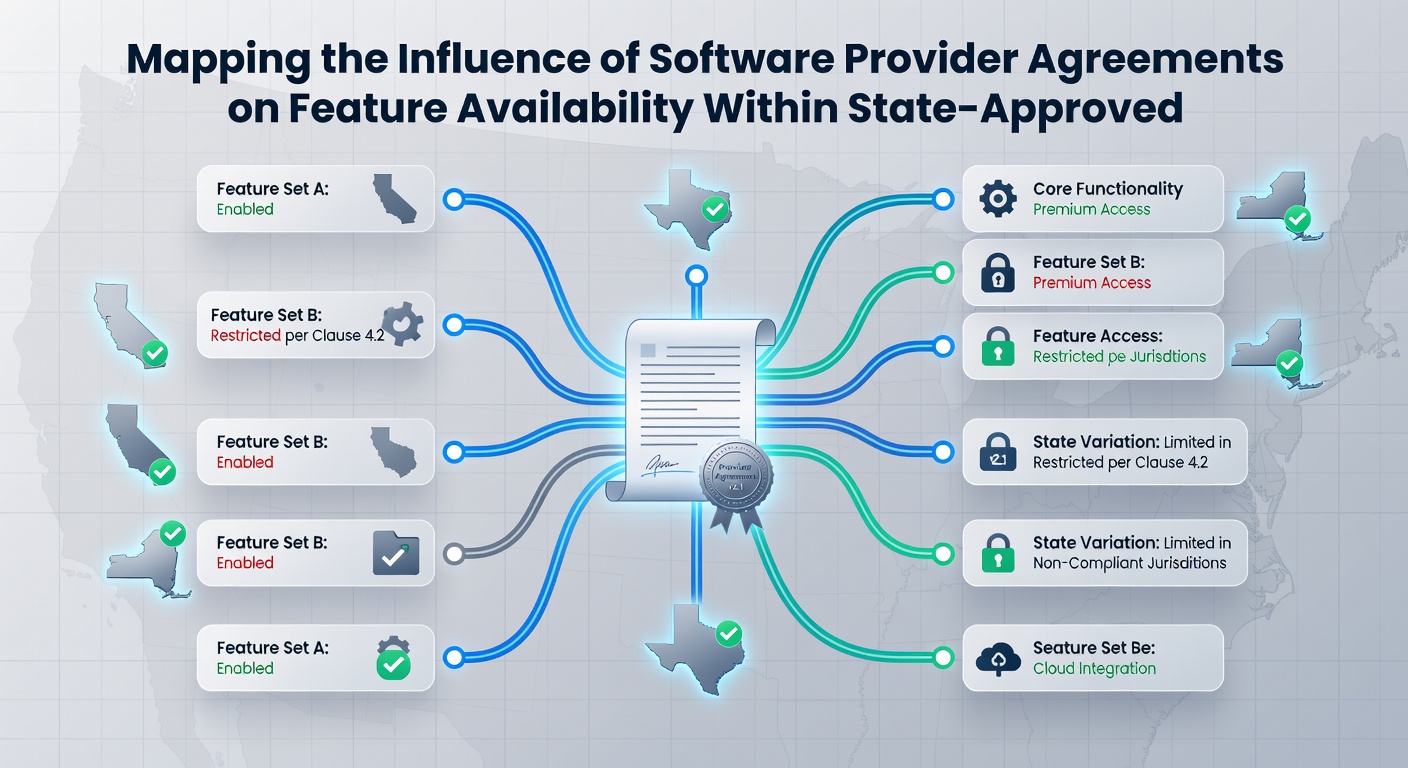 Chart illustrating how provider contracts limit specific gaming features across states