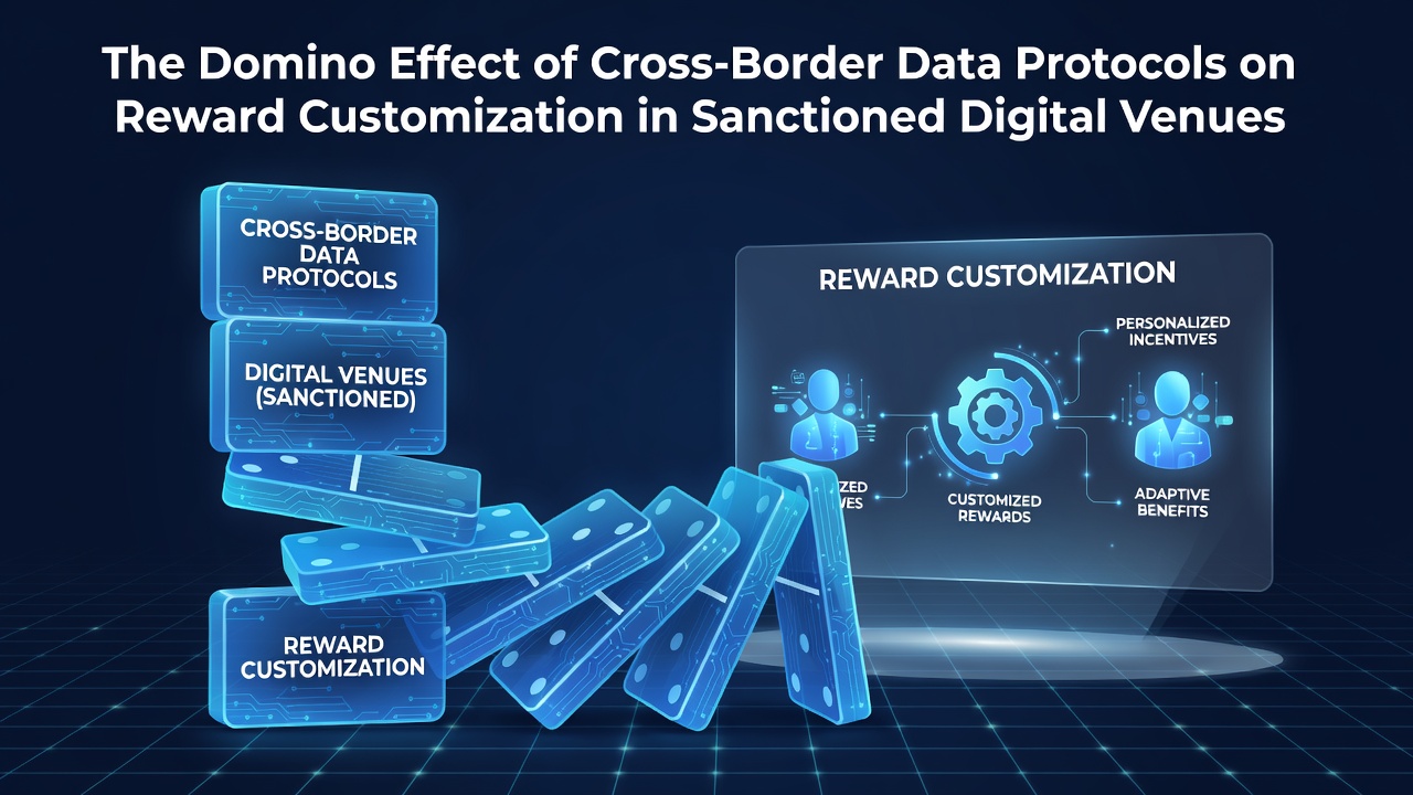 Cross-border data flow visualization showing protocol impacts on digital gaming reward systems