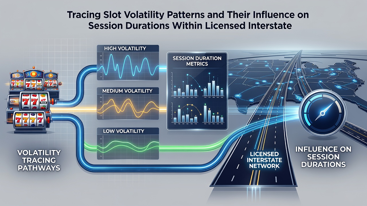 Chart illustrating average session durations segmented by slot volatility levels in licensed interstate online ecosystems